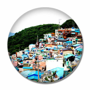 Gamcheon Culture Village Busan Korea 3D Fridge Magnet Crystal Glass