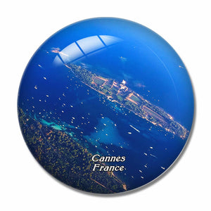 France Lerins Islands Cannes 3D Fridge Magnet Crystal Glass