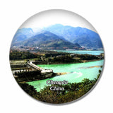 China Chengdu Dujiangyan 3D Fridge Magnet Crystal Glass