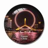 China Tianjin 3D Fridge Magnet Crystal Glass