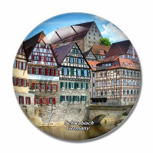 Germany Schwabisch Hall 3D Fridge Magnet Crystal Glass