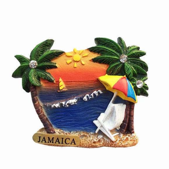 Jamaica Beach Fridge Magnet 3D Resin