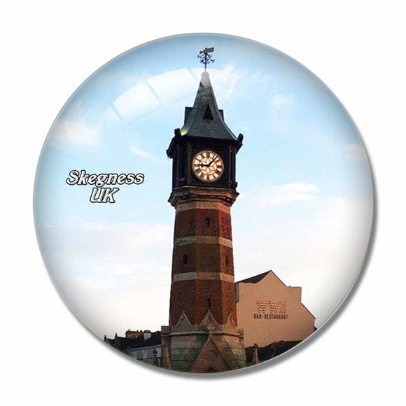 UK England Skegness Clock Tower 3D Fridge Magnet Crystal Glass