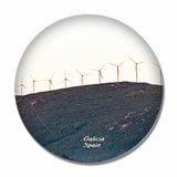 Spain Galicia Windmills 3D Fridge Magnet Crystal Glass