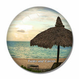 Grace Bay Beach Turks and Caicos 3D Fridge Magnet Crystal Glass
