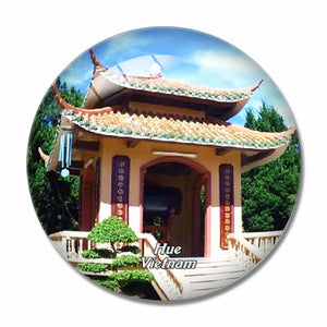 Vietnam Thien Mu Pagoda Hue 3D Fridge Magnet Crystal Glass