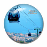 Portugal Monte Cable Car Funchal Madeira 3D Fridge Magnet Crystal Glass