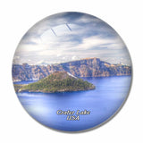 America USA Crater Lake Oregon 3D Fridge Magnet Crystal Glass