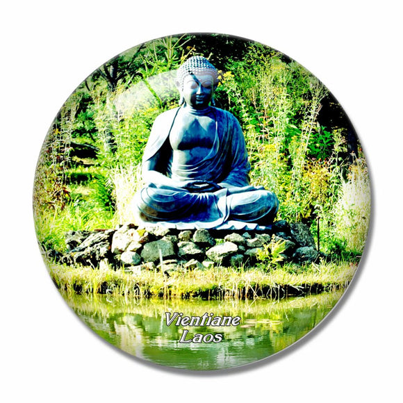 Buddha Park Vientiane Laos 3D Fridge Magnet Crystal Glass