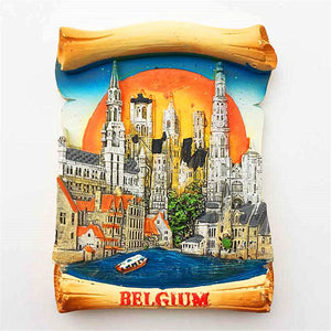 Belgium Fridge Magnet 3D Resin