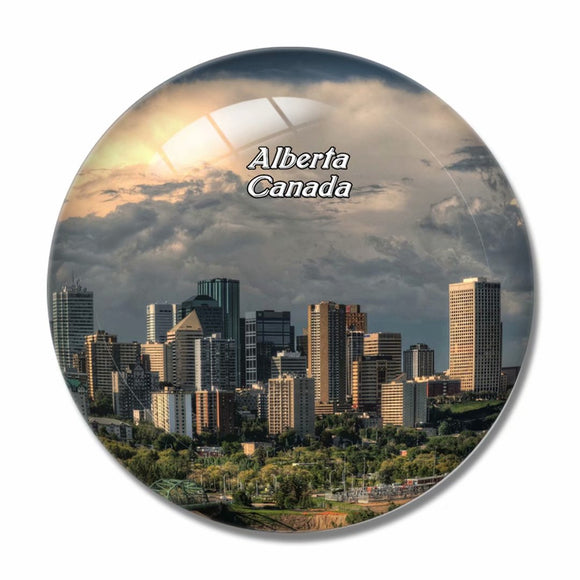 Canada Edmonton Alberta 3D Fridge Magnet Crystal Glass