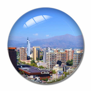 Cerro Santa Lucia Santiago Chile 3D Fridge Magnet Crystal Glass