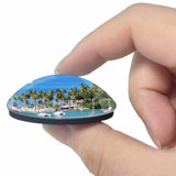 Gros Islet St. Lucia 3D Fridge Magnet Crystal Glass