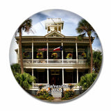 USA America Galveston Ruhl House 3D Fridge Magnet Crystal Glass