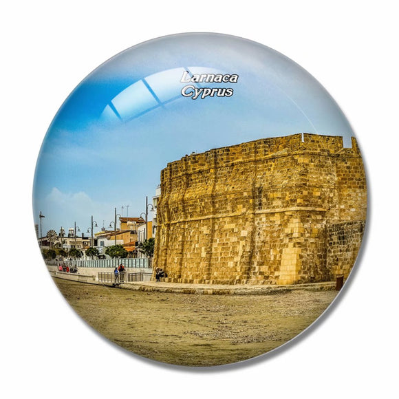 Cyprus Larnaca Fortress Castle 3D Fridge Magnet Crystal Glass