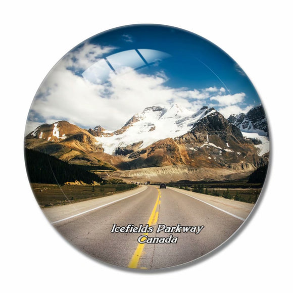 Canada Icefields Parkway 3D Fridge Magnet Crystal Glass