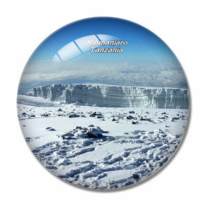 Tanzania Kilimanjaro Mount Snow 3D Fridge Magnet Crystal Glass