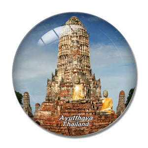 Thailand Wat Chai Watthanaram Ayutthaya 3D Fridge Magnet Crystal Glass