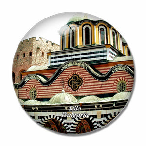 Rila Monastery Bulgaria 3D Fridge Magnet Crystal Glass