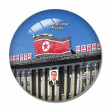 Pyongyang Metro Korea 3D Fridge Magnet Crystal Glass