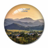 Korea Chungbuk 3D Fridge Magnet Crystal Glass