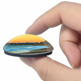 UK England Hengistbury Head Beach Bournemouth 3D Fridge Magnet Crystal Glass
