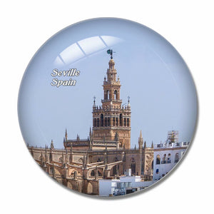 Spain Seville Cathedral 3D Fridge Magnet Crystal Glass