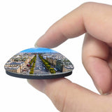 France Champs Elysees Paris 3D Fridge Magnet Crystal Glass