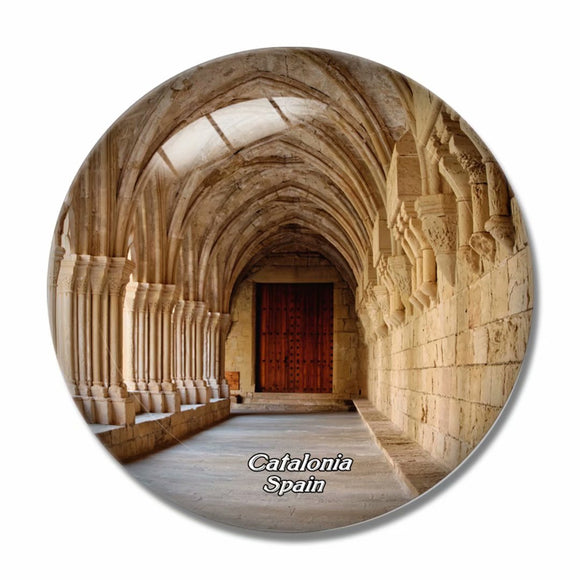 Spain Catalonia Romanesque Monastery 3D Fridge Magnet Crystal Glass