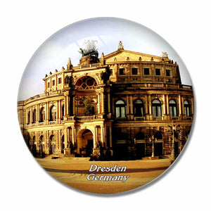 Germany Semper Opera House Dresden 3D Fridge Magnet Crystal Glass