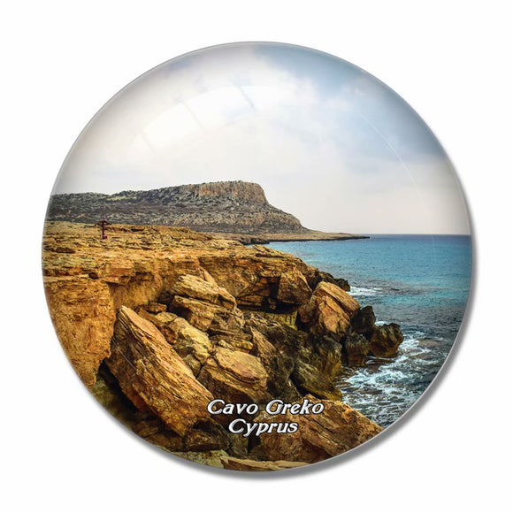 Cyprus Cavo Greko 3D Fridge Magnet Crystal Glass