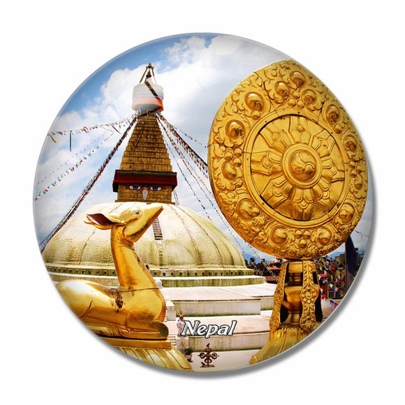 Nepal 3D Fridge Magnet Crystal Glass