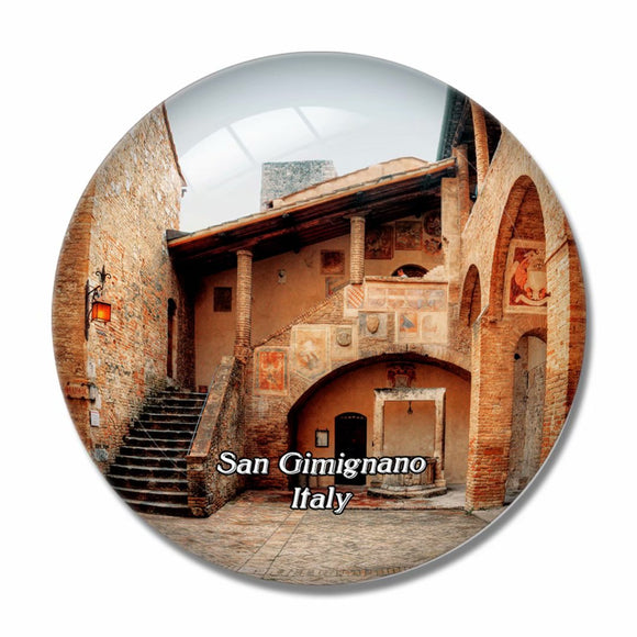 Italy San Gimignano World Heritage Toscana 3D Fridge Magnet Crystal Glass