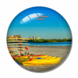 USA America Marco Island Tigertail Beach 3D Fridge Magnet Crystal Glass