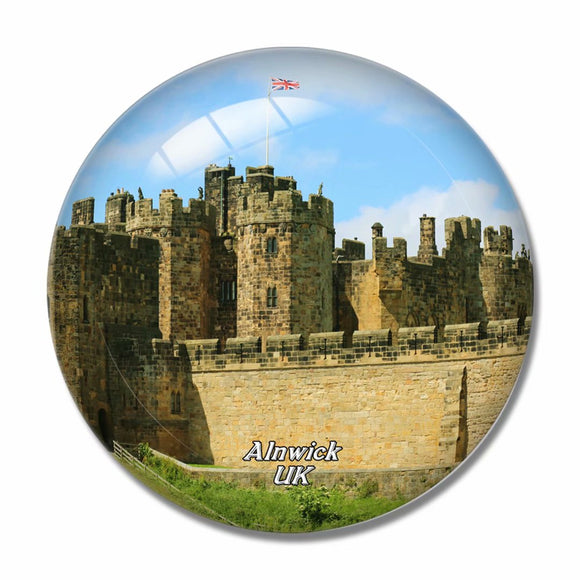 UK England Alnwick Castle 3D Fridge Magnet Crystal Glass