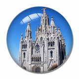 Spain Tibidabo Moutain Barcelona 3D Fridge Magnet Crystal Glass