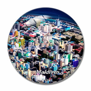 Male Maldives 3D Fridge Magnet Crystal Glass