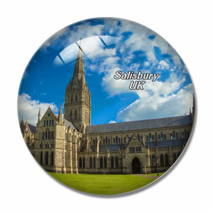 UK England Salisbury Cathedral 3D Fridge Magnet Crystal Glass