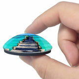 Mexico Paradise Beach Cozumel 3D Fridge Magnet Crystal Glass