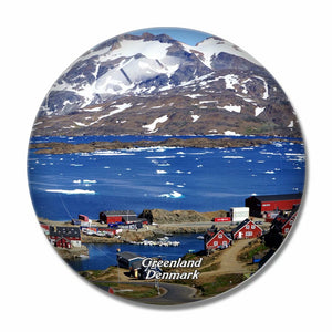 Greenland Denmark 3D Fridge Magnet Crystal Glass