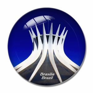 Brazil Brasilia Church 3D Fridge Magnet Crystal Glass