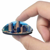 USA America Charlotte 3D Fridge Magnet Crystal Glass