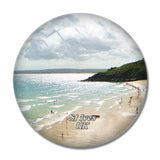 UK England Porthminster Beach St Ives 3D Fridge Magnet Crystal Glass