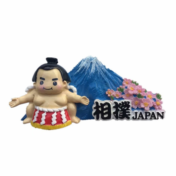 Mount Fuji Sumo Japan Fridge Magnet 3D Resin