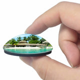 Maldives Coconut Tree 3D Fridge Magnet Crystal Glass