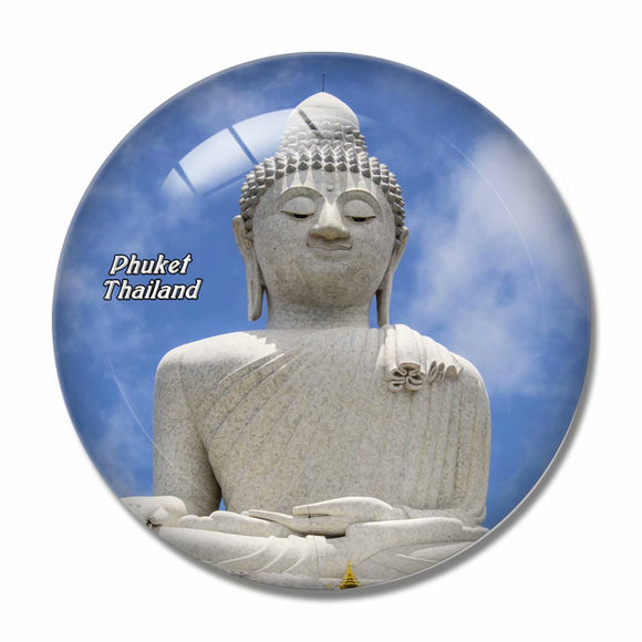 Thailand Big Buddha Chalong Phuket 3D Fridge Magnet Crystal Glass