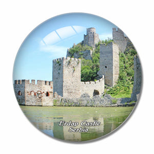 Serbia Erdap Serbia Castle 3D Fridge Magnet Crystal Glass