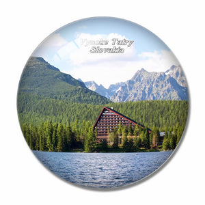 Slovakia Vysoke Tatry Lake 3D Fridge Magnet Crystal Glass