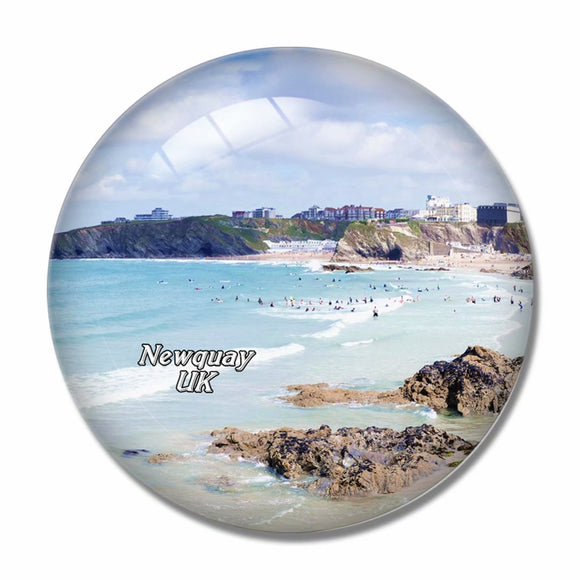 UK England Newquay 3D Fridge Magnet Crystal Glass