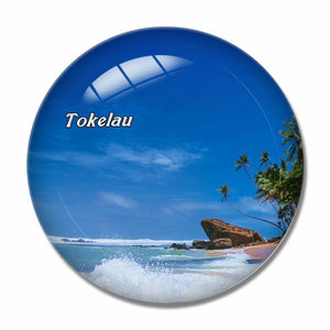 Tokelau 3D Fridge Magnet Crystal Glass